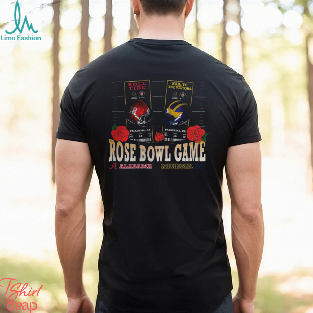 Michigan Wolverines vs. Alabama Crimson Tide Fanatics Branded College Football Playoff 2024 Rose Bowl Matchup Unmatched Excellence T Shirt Michigan Wolverines vs. Alabama Crimson Tide Fanatics Branded College Football Playoff 2024 Rose Bowl Matchup Unmatched Excellence T Shirt