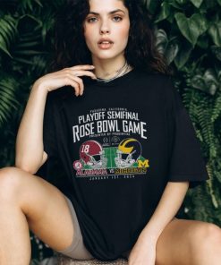 Michigan Wolverines vs. Alabama Crimson Tide Pasadena, California Playoff Semifinal 2024 Rose Bowl Matchup Shirt