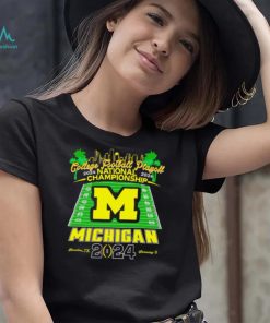 Michigan college football playoff 2024 National Championship skyline logo shirt