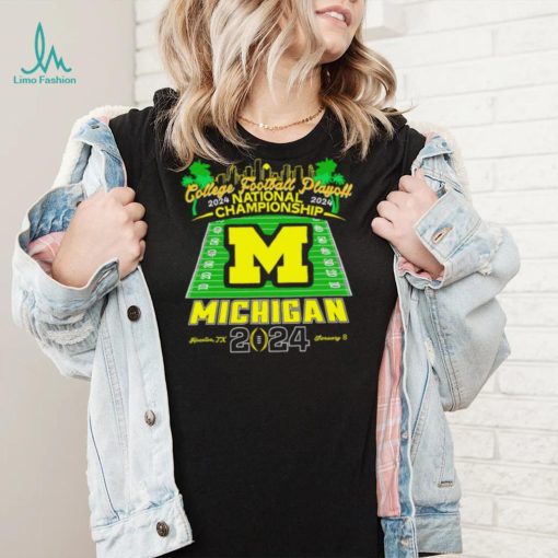 Michigan college football playoff 2024 National Championship skyline logo shirt