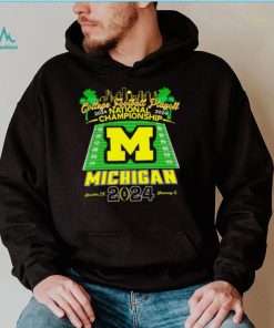 Michigan college football playoff 2024 National Championship skyline logo shirt