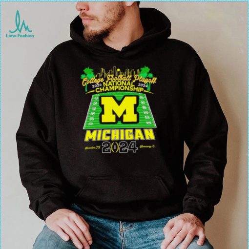 Michigan college football playoff 2024 National Championship skyline logo shirt