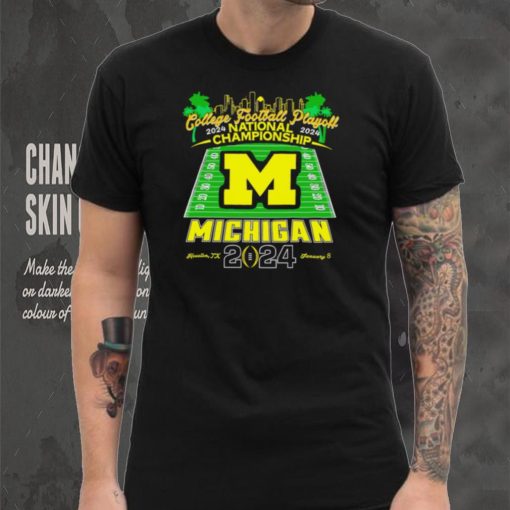 Michigan college football playoff 2024 National Championship skyline logo shirt