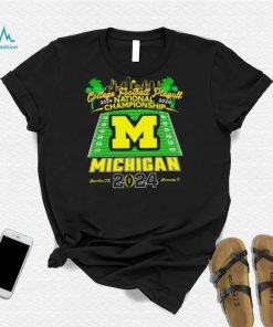 Michigan college football playoff 2024 National Championship skyline logo shirt