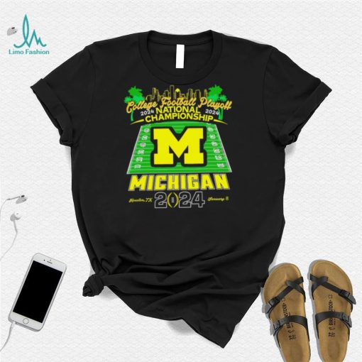 Michigan college football playoff 2024 National Championship skyline logo shirt