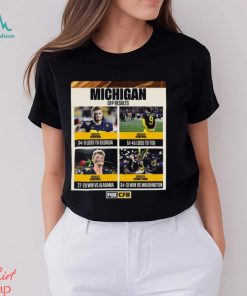Michigan entered the 2023 24 season with an 0 2 record in CFP games… They went 2 0 this season to win the title shirt