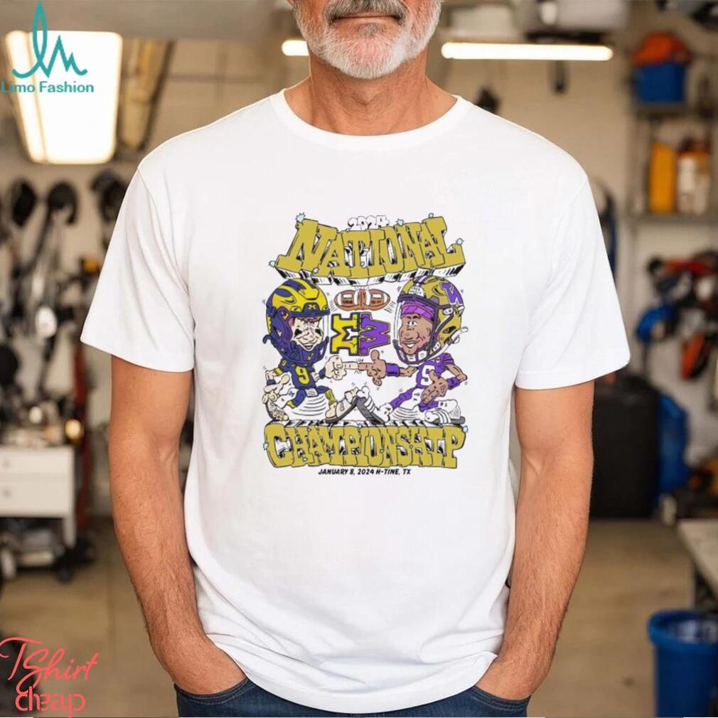 Michigan vs Washington Caricature Cartoon Shirt Michigan vs Washington Caricature Cartoon Shirt