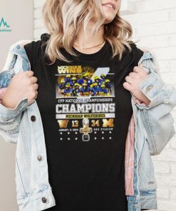 Michigan wins CFP National Championships Washington 13 34 Michigan players logo shirt