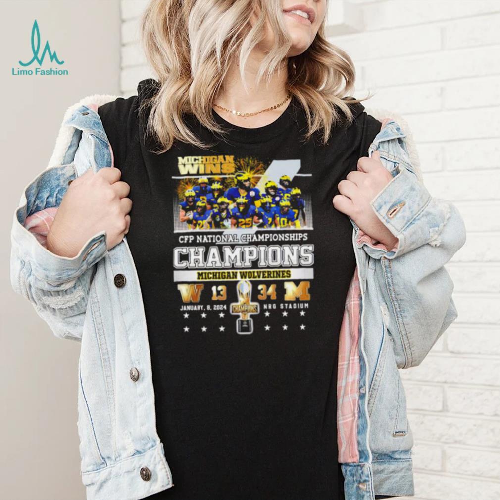 Michigan wins CFP National Championships Washington 13 34 Michigan players logo shirt Michigan wins CFP National Championships Washington 13 34 Michigan players logo shirt