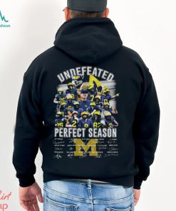 Michigan wolverines all team undefeated perfect season signatures 2024 shirt, hoodie, sweater, long sleeve and tank top Michigan wolverines all team undefeated perfect season signatures 2024 shirt