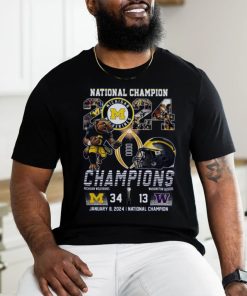 Michigan wolverines national champions 2024 champions michigan wolverines and washington huskies 34 13 shirt