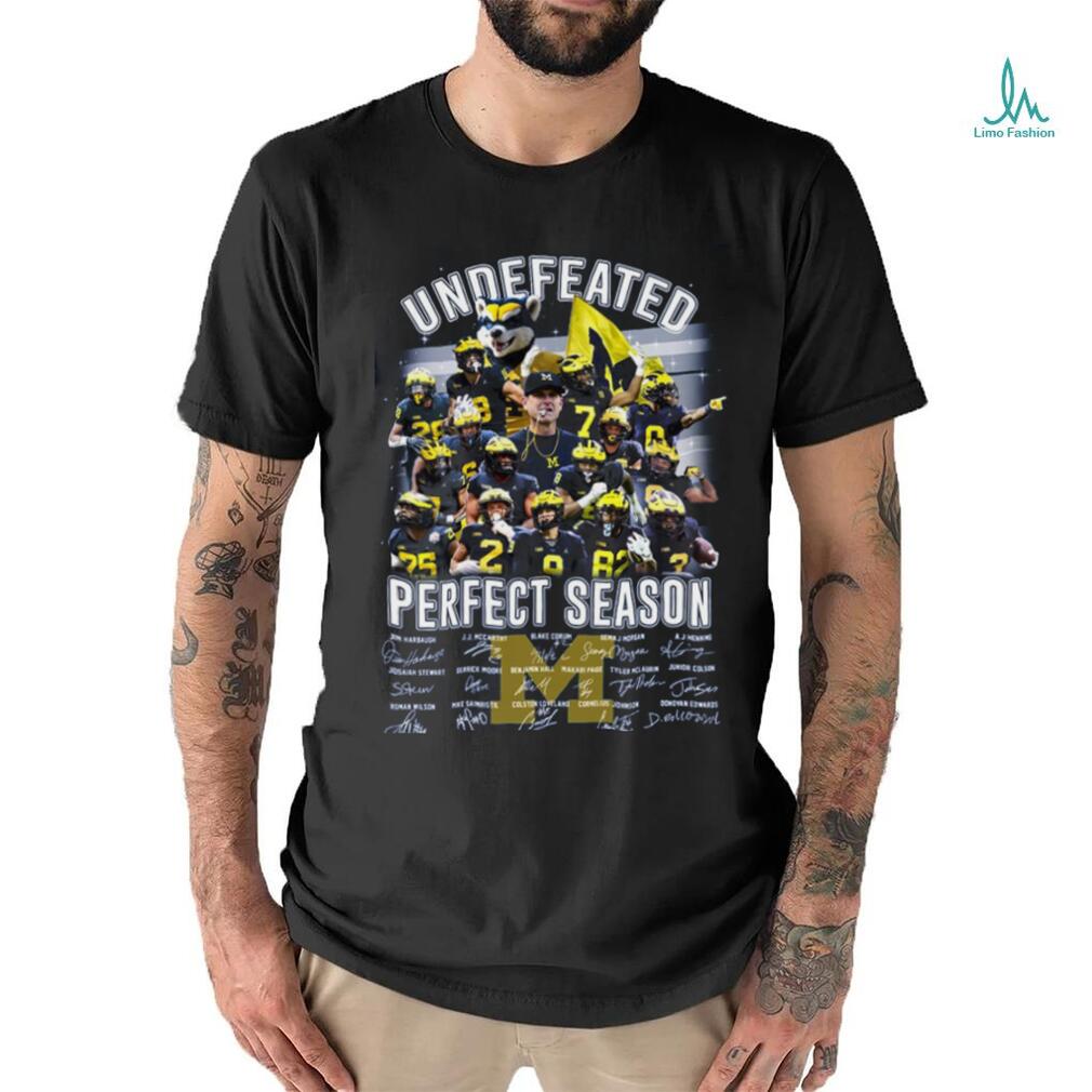 Michigan wolverines undefeated perfect season team player signature shirt Michigan wolverines undefeated perfect season team player signature shirt