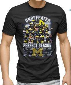 Michigan wolverines undefeated perfect season team player signature shirt
