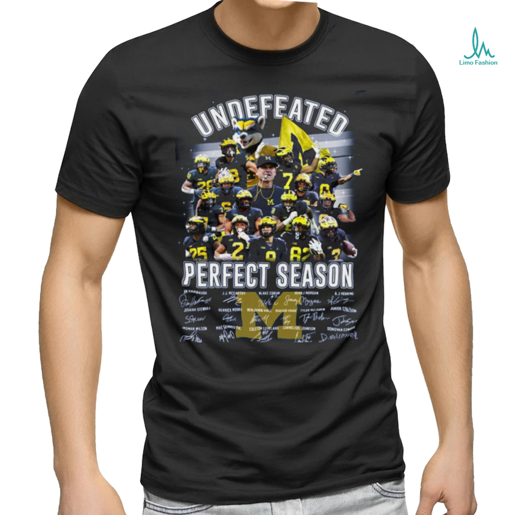 Michigan wolverines undefeated perfect season team player signature shirt Michigan wolverines undefeated perfect season team player signature shirt