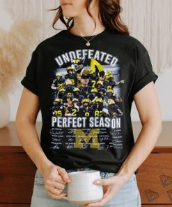 Michigan wolverines undefeated perfect season team player signature shirt