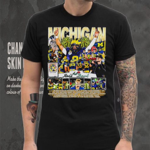 Michigan – rose bowl blake corum rushed for a 17 yard touchdown on the second snap of overtime shirt