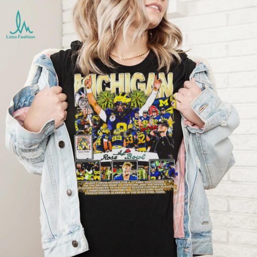 Michigan – rose bowl blake corum rushed for a 17 yard touchdown on the second snap of overtime shirt