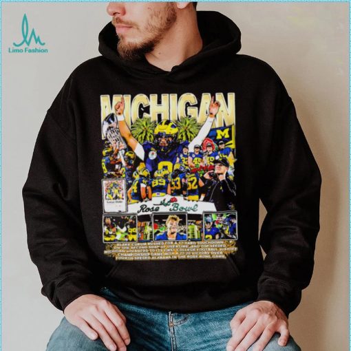 Michigan – rose bowl blake corum rushed for a 17 yard touchdown on the second snap of overtime shirt