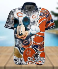 Mickey Graphics NFL Chicago Bears Hawaiian Shirt All Over Print