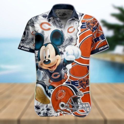 Mickey Graphics NFL Chicago Bears Hawaiian Shirt All Over Print