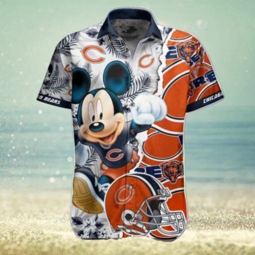 Mickey Graphics NFL Chicago Bears Hawaiian Shirt All Over Print