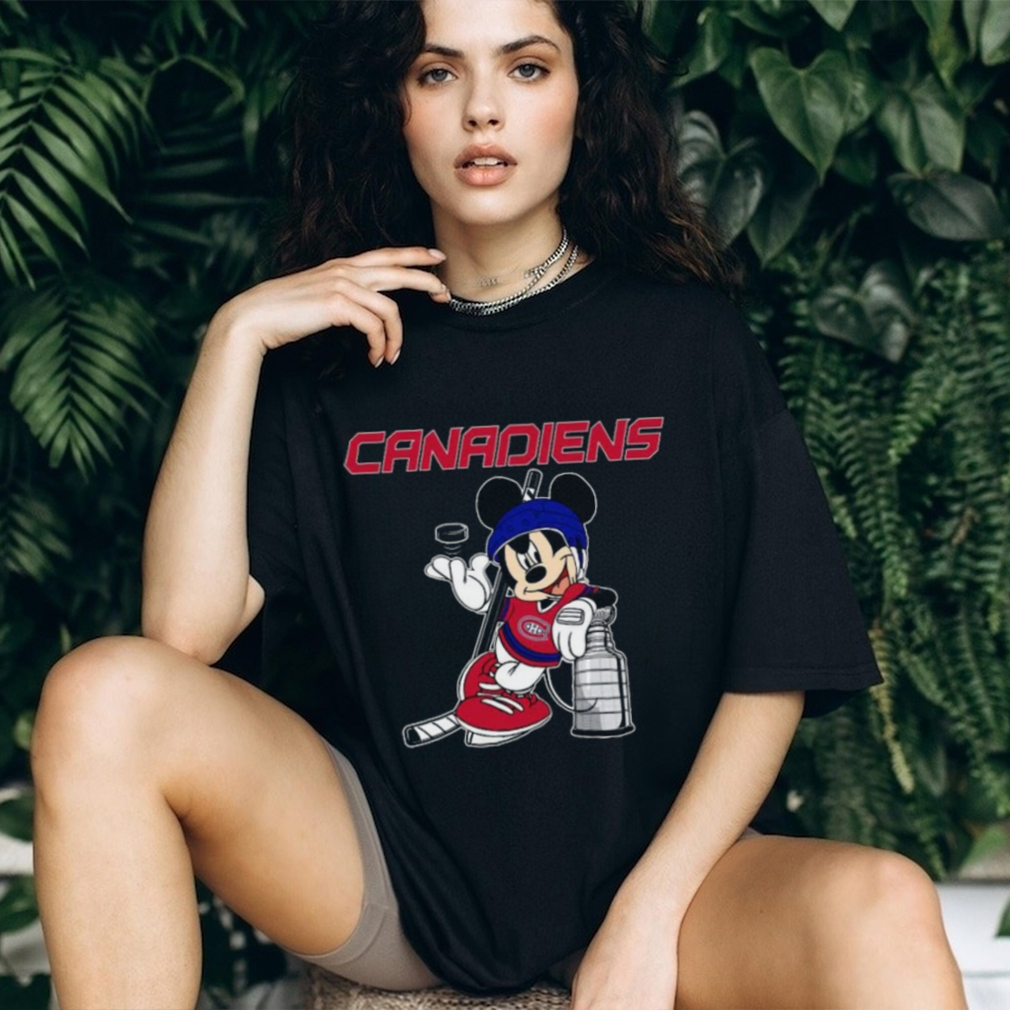 Mickey Montreal Canadiens with The Stanley Cup Hockey NHL Shirt Mickey Montreal Canadiens with The Stanley Cup Hockey NHL Shirt
