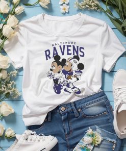 Mickey Mouse And Minnie Mouse Baltimore Ravens Shirt
