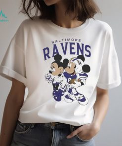 Mickey Mouse And Minnie Mouse Baltimore Ravens Shirt