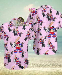 Mickey Mouse Baseball Marvels Hawkeye Bears Hawaiian Shirt