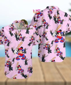 Mickey Mouse Baseball Marvels Hawkeye Bears Hawaiian Shirt