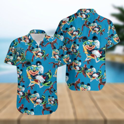Mickey Mouse Beach Spiderman Avengers Mens Funny Hawaiian Shirts