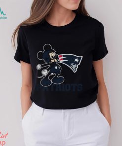 Mickey Mouse Cartoon Nfl New England Patriots Football Player Helmet Logo Shirts