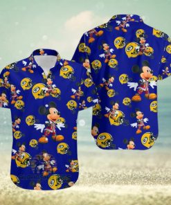 Mickey Mouse Character Green Bay Packers Nfl Navy Authentic Hawaiian Shirts