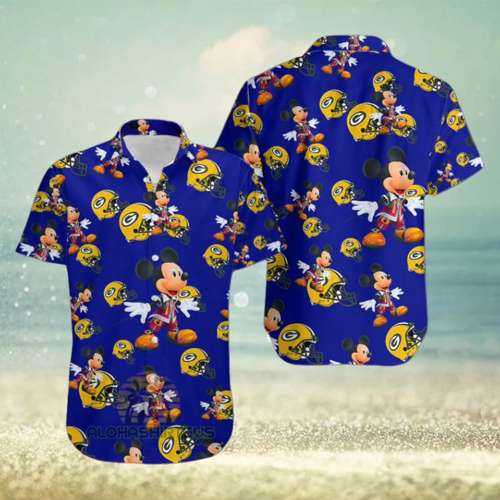 Mickey Mouse Character Green Bay Packers Nfl Navy Authentic Hawaiian Shirts Mickey Mouse Character Green Bay Packers Nfl Navy Authentic Hawaiian Shirts