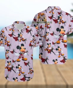 Mickey Mouse Character Marvel Thor With Hammer Tropical Print Hawaiian Shirt