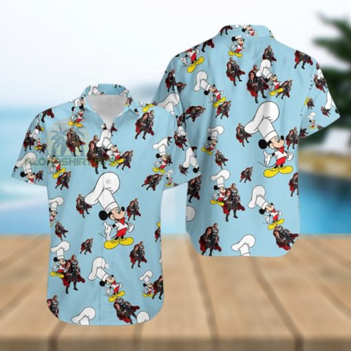 Mickey Mouse Chef Avengers Thor Character Hawaiian Shirt