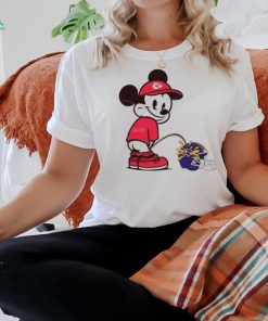 Mickey Mouse Chiefs Piss On Ravens Helmet 2024 shirt