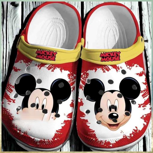 Mickey Mouse Ears Red And Gold Crocs