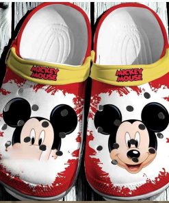 Mickey Mouse Ears Red And Gold Crocs