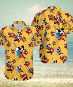 Mickey Mouse Electric Guitar Marvel Deadpool Mens Hawaiian Style Shirts