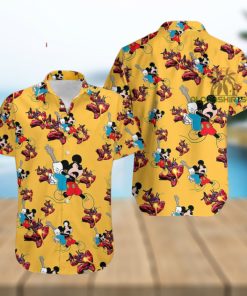 Mickey Mouse Electric Guitar Marvel Deadpool Mens Hawaiian Style Shirts