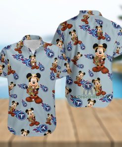 Mickey Mouse Explorer Tennessee Titans Grey Tropical Hawaiian Shirt