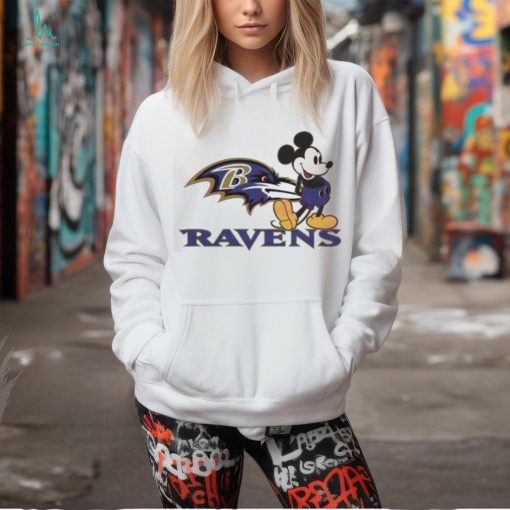 Mickey Mouse Football Baltimore Ravens Logo Shirt