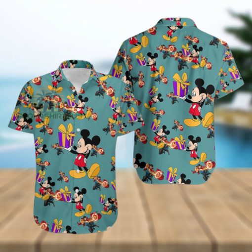 Mickey Mouse Gift Box Doctor Strange Marvel Tropical Hawaiian Shirt Green