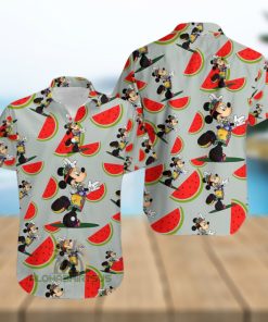 Mickey Mouse Hula Watermelon Grey 80S Hawaiian Shirt