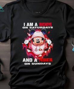 Mickey Mouse I am a Buckeye on Saturdays and a 49er on Sundays shirt
