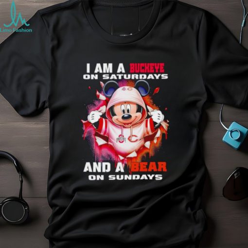 Mickey Mouse I am a Buckeye on Saturdays and a Bear on Sundays shirt