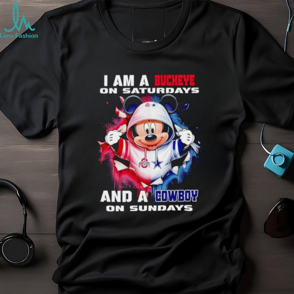 Mickey Mouse I am a Buckeye on Saturdays and a Cowboy on Sundays shirt Mickey Mouse I am a Buckeye on Saturdays and a Cowboy on Sundays shirt
