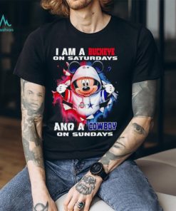 Mickey Mouse I am a Buckeye on Saturdays and a Cowboy on Sundays shirt