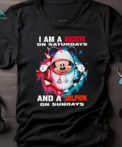 Mickey Mouse I am a Buckeye on Saturdays and a Dolphin on Sundays shirt